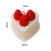 Strawberry cake heart-shaped candle