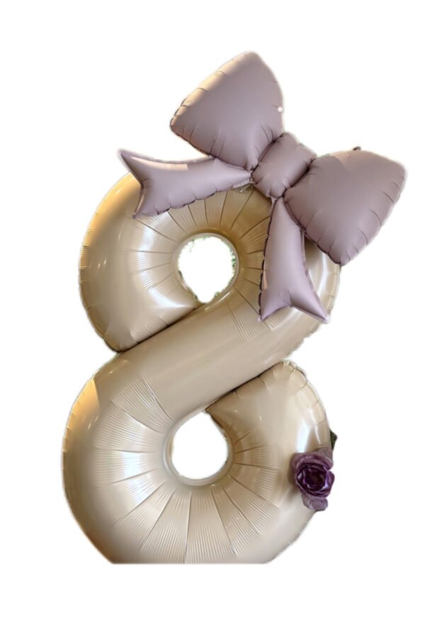 Butterfly-shaped number balloons