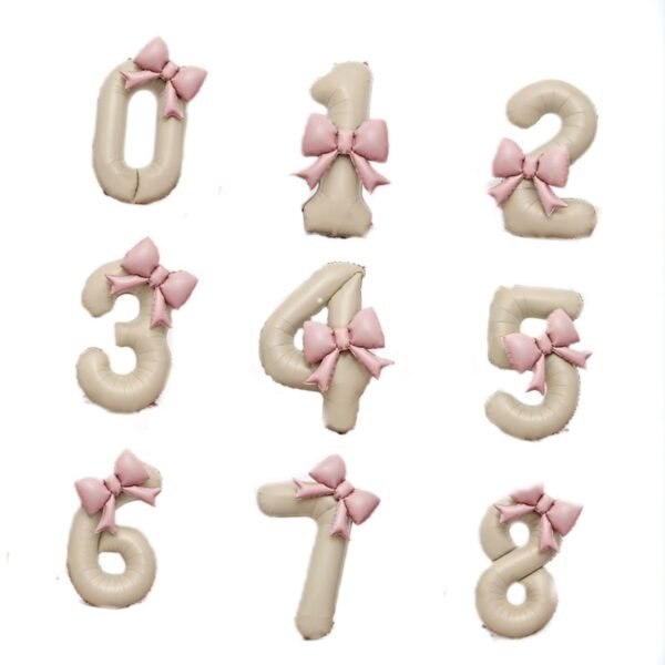 Butterfly-shaped number balloons
