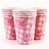 Bow-knot checkered tableware collection