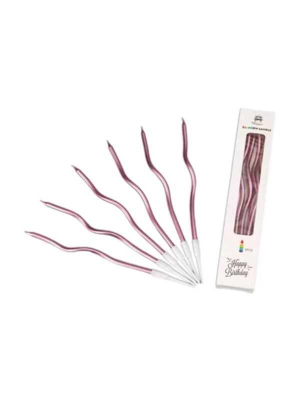 Rose gold curved candle