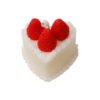 Strawberry cake heart-shaped candle