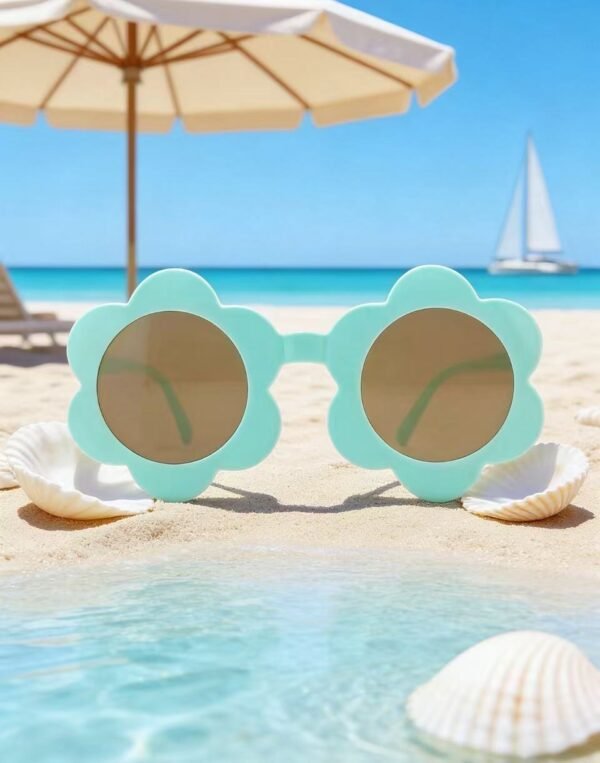 Lake blue children's sunflower sunglasses