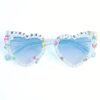 Sparkling blue pearl birthday sunglasses