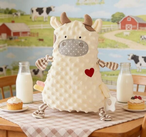 heart-shaped calf plush toy