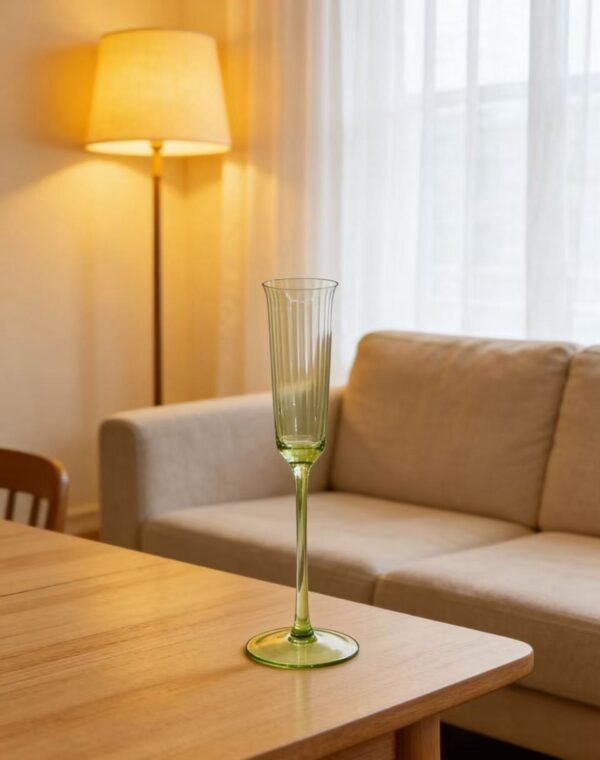 Crystal glass champagne glasses