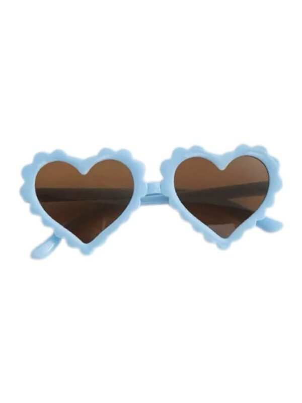 children's fluorescent blue heart-shaped sunglasses