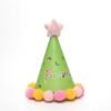 jofete.com-Green cartoon pom-pom birthday hat.webp