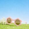 Peach pink children's sunflower sunglasses