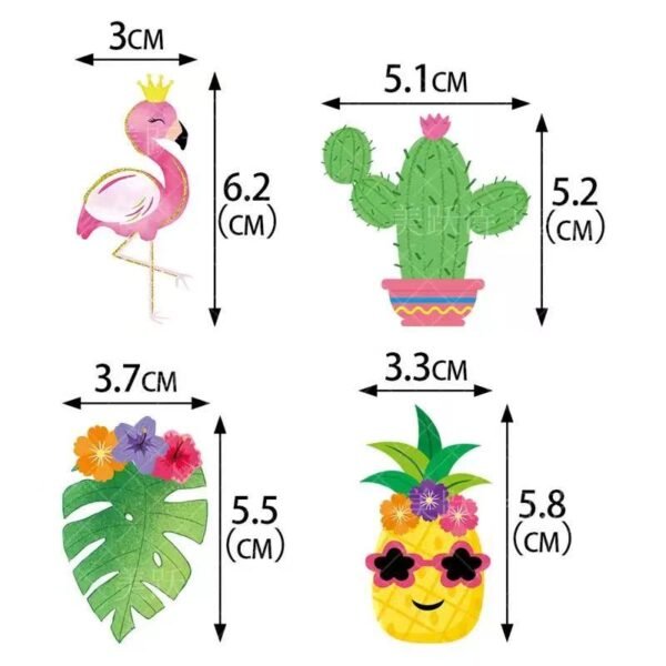 jofete.com-Hawaiian Party Cupcake Accessories (x8).webp