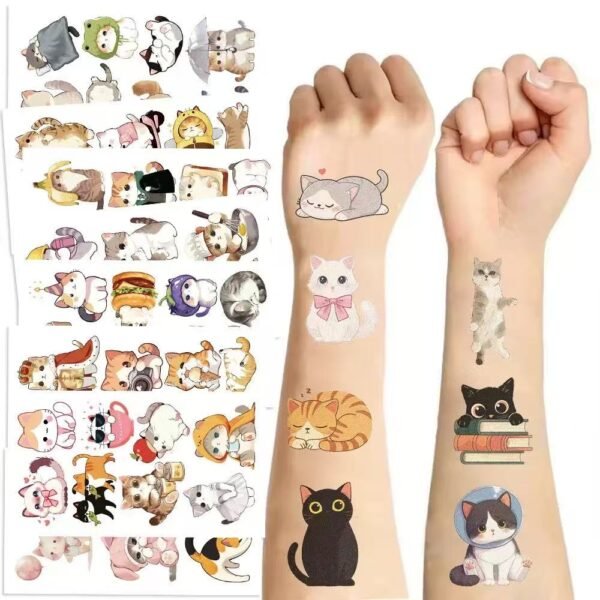 Cute cat temporary tattoos