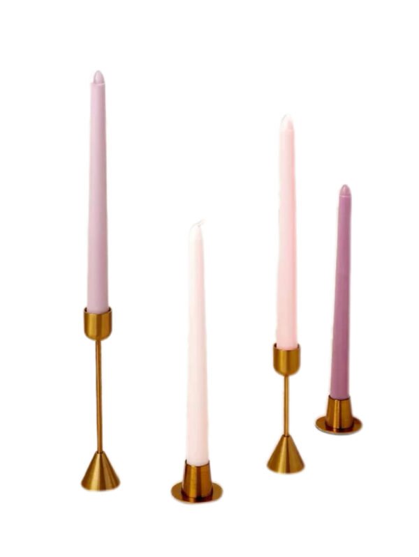 Pink and purple table candles (x4)