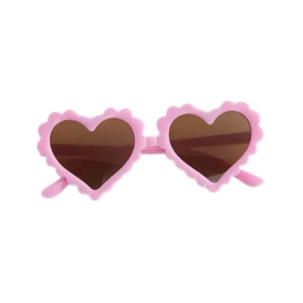 Children's light pink heart-shaped sunglasses