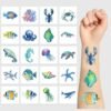 Underwater world temporary tattoos