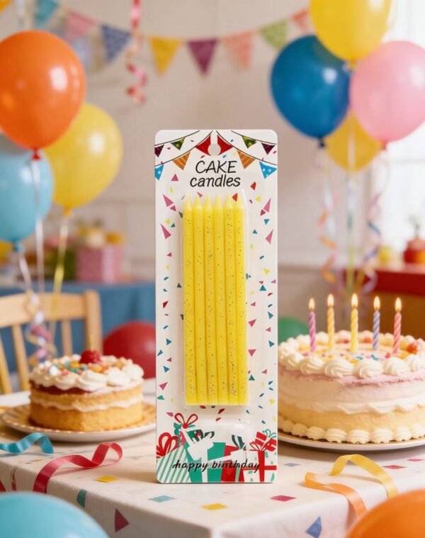 jofete.com-Yellow glitter candles.webp