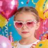Sparkling pink pearl birthday sunglasses