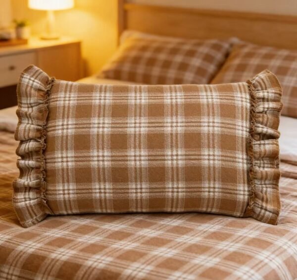 Caramel Plaid Pillow