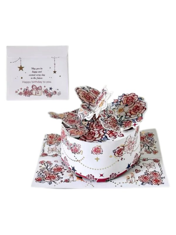 Red Rose Greeting Card (Rose Cake Series)