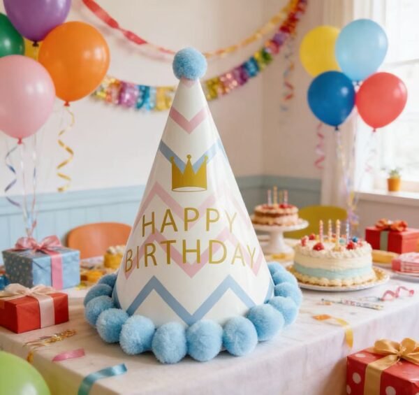 jofete.com-Blue and white birthday hat.webp