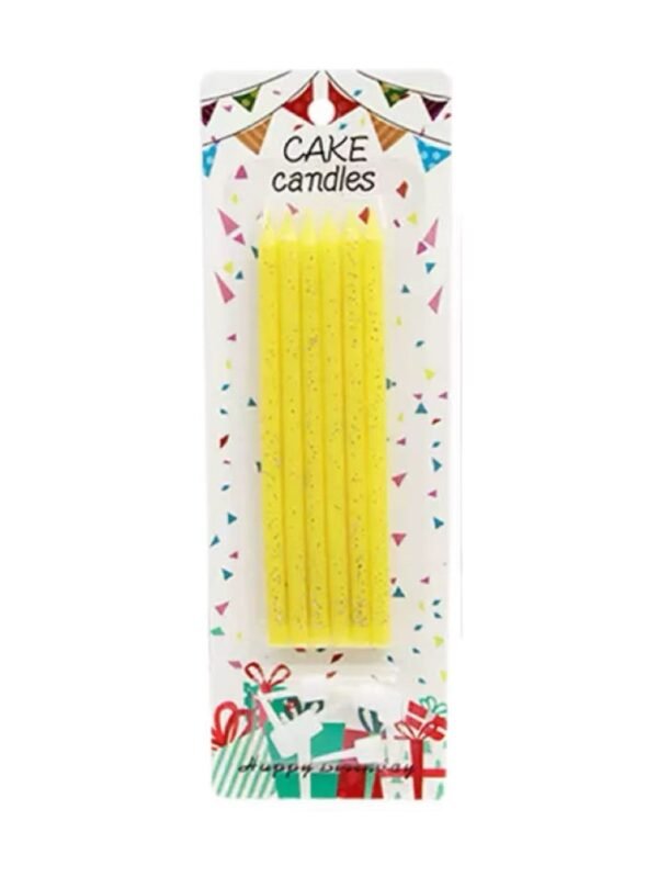 jofete.com-Yellow glitter candles.webp