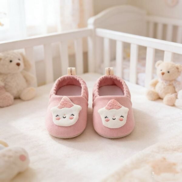 Pink elephant baby shoes