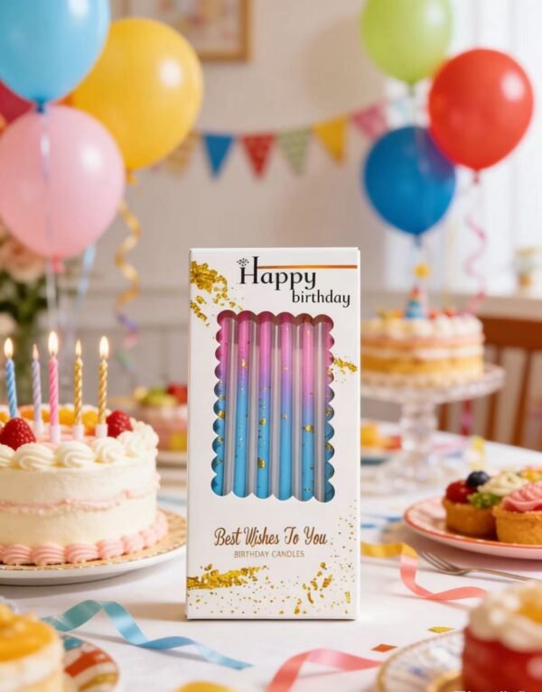 jofete.com-Starry sky glitter gradient purple-blue candles.webp