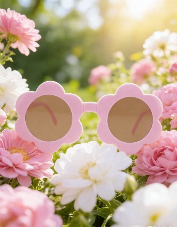 Rose red children's sunflower sunglasses
