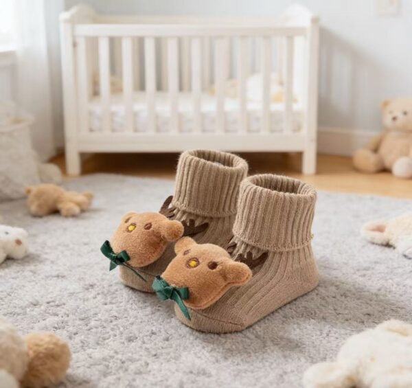 Coffee deer baby socks