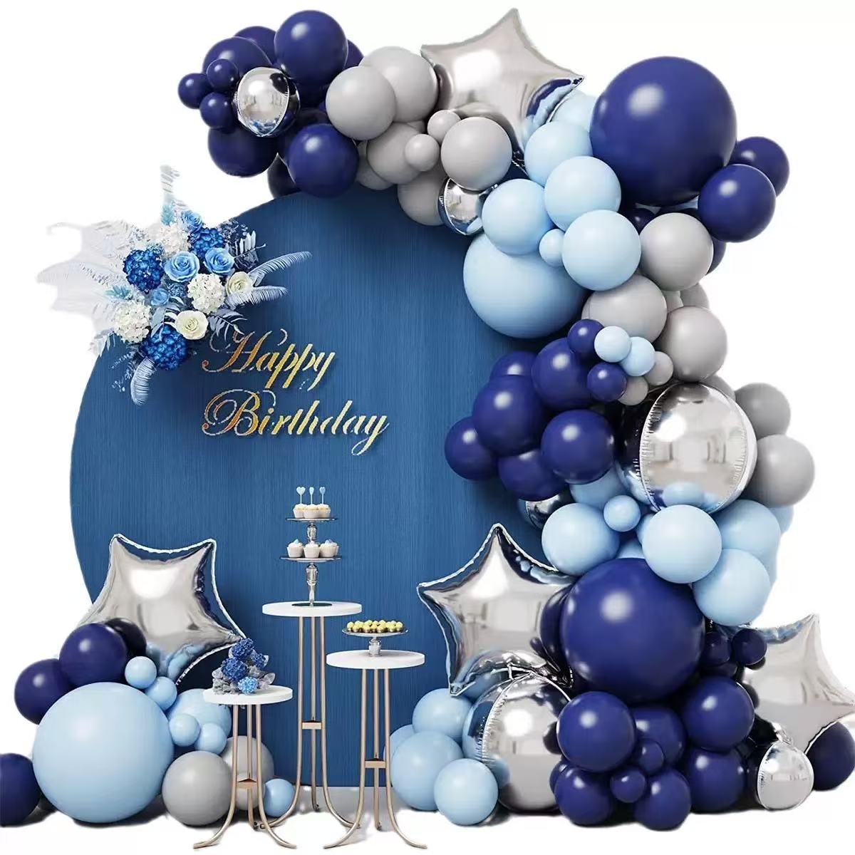 Night blue balloon arch (x150)