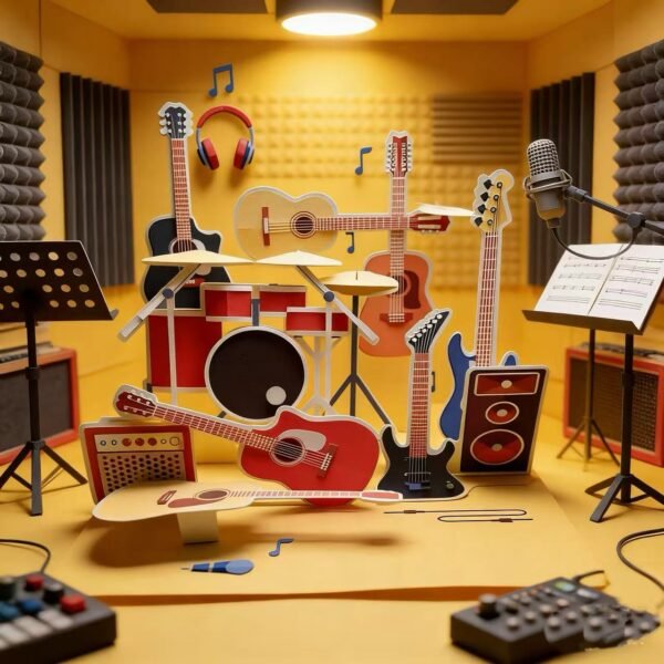 Musical Instrument Combination Greeting Card