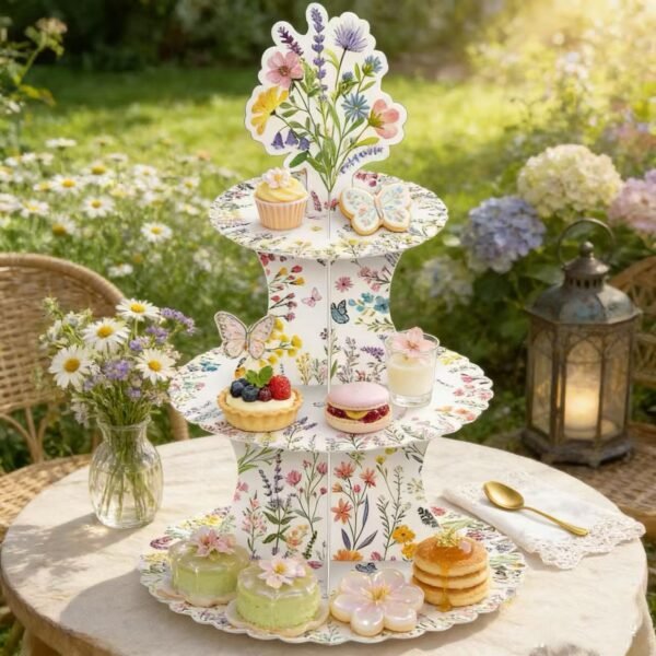 jofete.com-Secret Garden Theme Dessert Stand (3 tiers).webp
