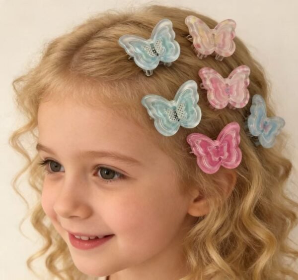 Colorful bow hair clips