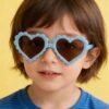 children's fluorescent blue heart-shaped sunglasses