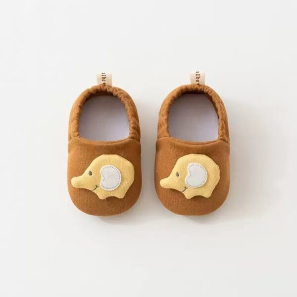 Brown elephant baby shoes