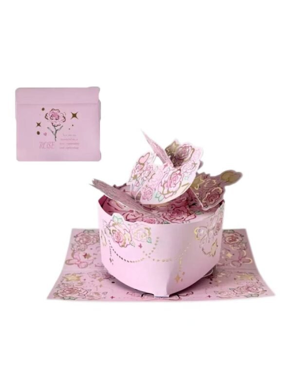 Pink Rose Greeting Card (Rose Cake Series)