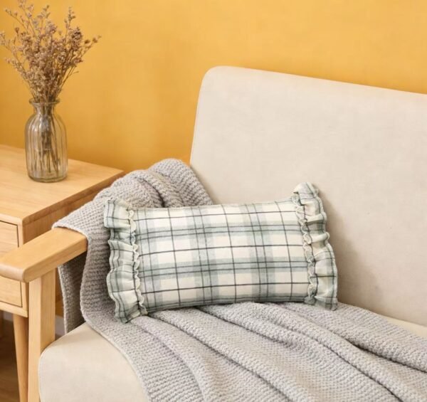 Light Green Plaid Pillow