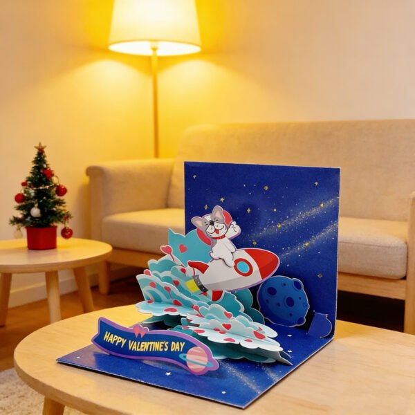 Space travel greeting cards