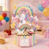 Rainbow Unicorn Greeting Cards