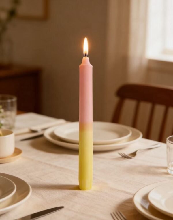 Two-tone table candles