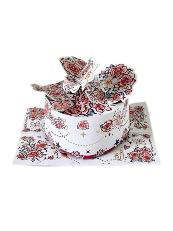 Red Rose Greeting Card (Rose Cake Series)