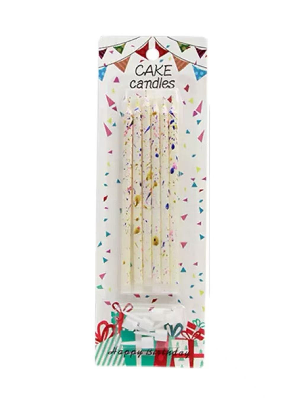 White glitter candles
