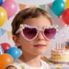 Sparkling purple pearl birthday sunglasses