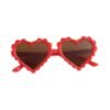 children's bright red heart-shaped sunglasses