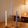 Blue table candles (x4)
