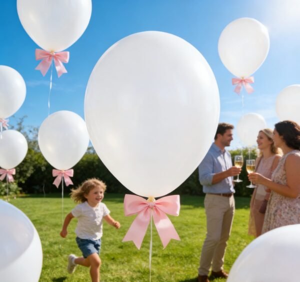 Large ribbon balloons 50ps (require hydrogen gas)