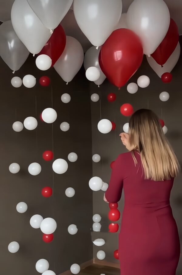 Large ribbon balloons 50ps (require hydrogen gas)