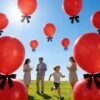 Large ribbon balloons 50ps (require hydrogen gas)