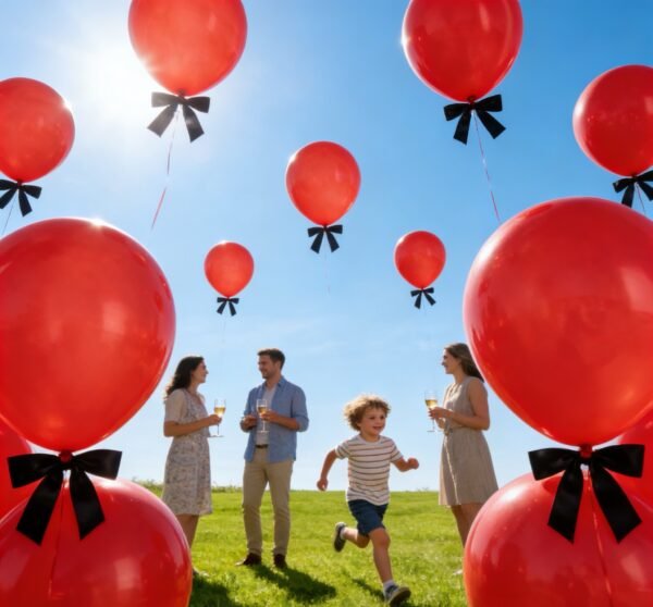 Large ribbon balloons 50ps (require hydrogen gas)