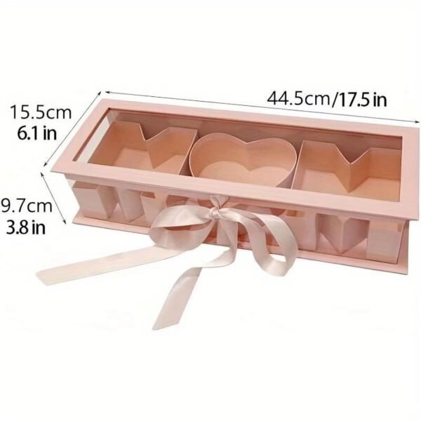 Fully Transparent Heart-Shaped Mother's Day Gift Box Set