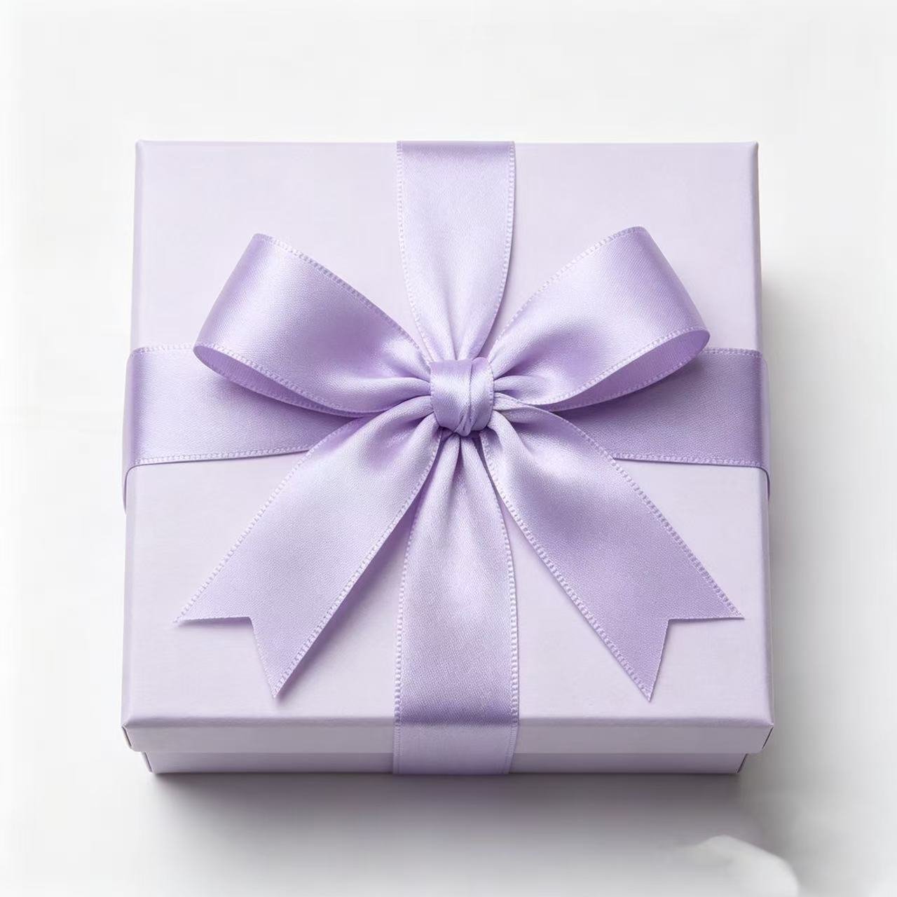Solid-Color Satin Gift Box Ribbon (2.5cm)